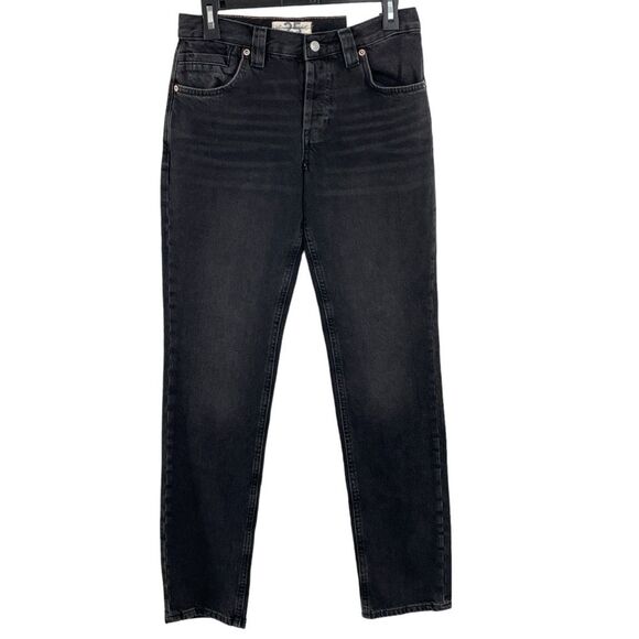 NWT‎ We The Free Jeans Size 25 Free People Black Curvy Siren Low Rise Straight - Picture 3 of 9